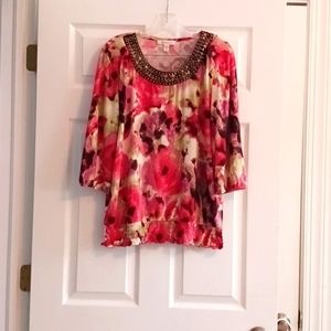 JM Collection Floral Top